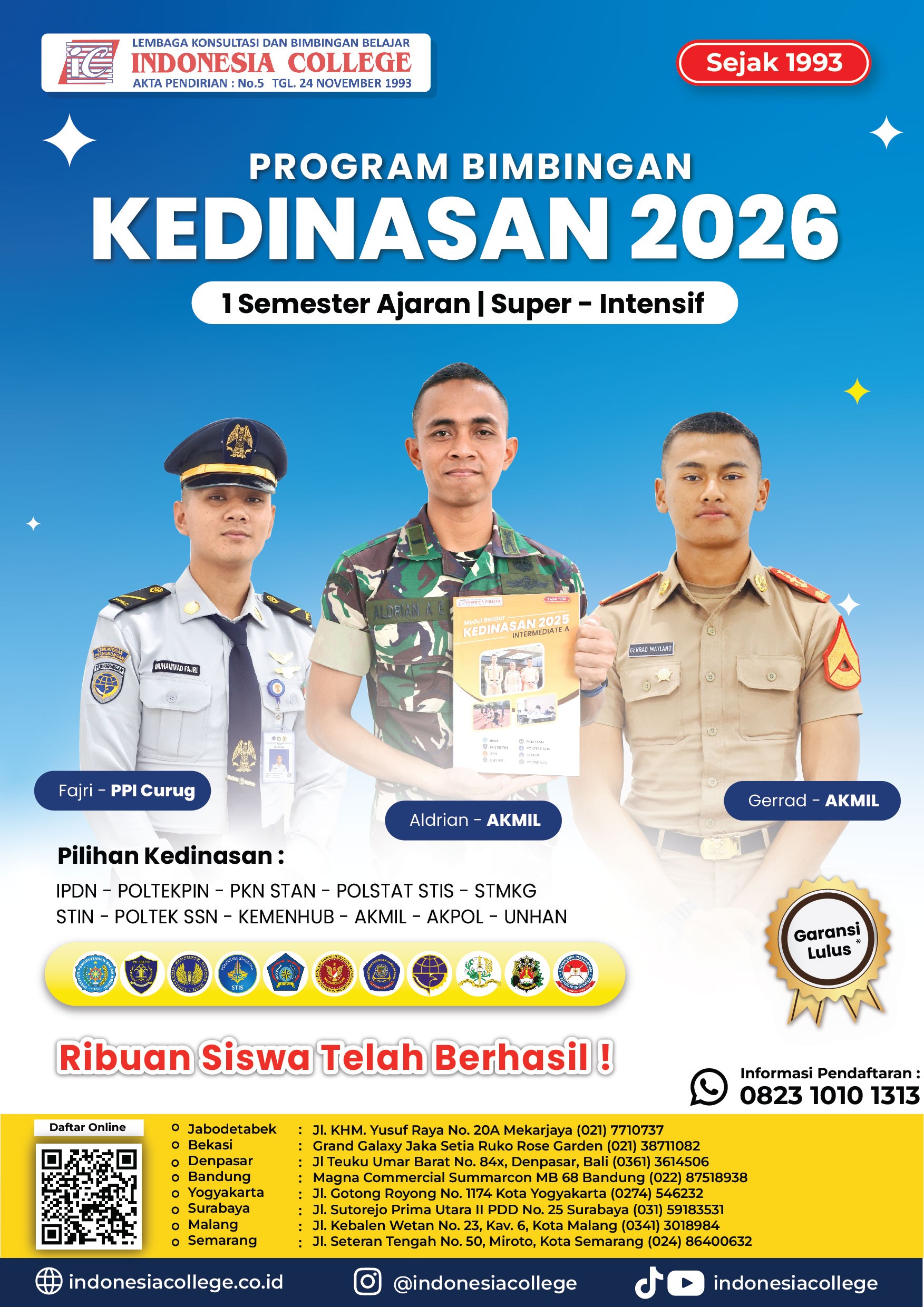 Bimbel Kedinasan 2026 - Akselerasi & SPRINT 