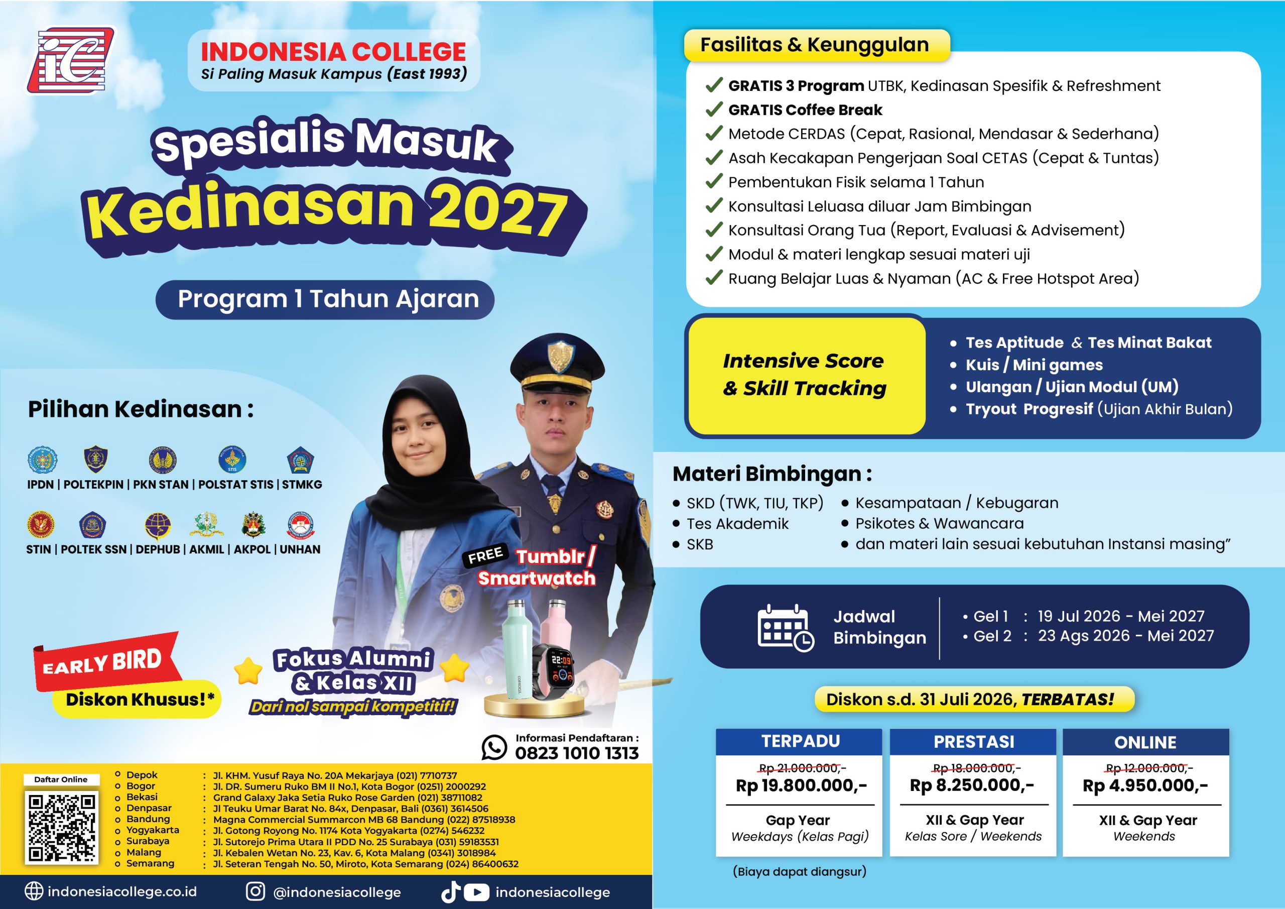 Bimbel Kedinasan 1 Tahun Ajaran 2027 