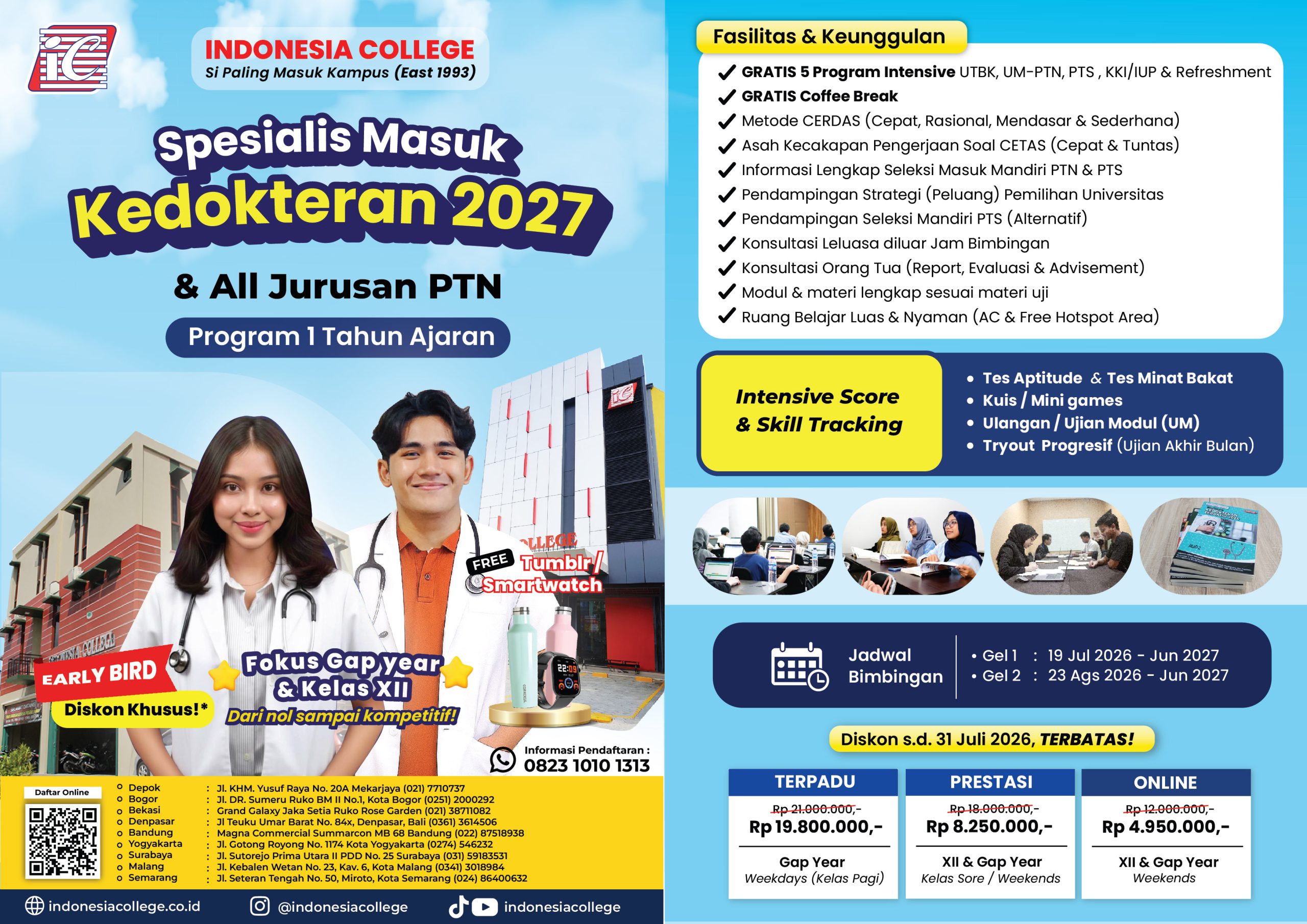 Bimbel Kedokteran 1 Tahun Ajaran 2027 by Indonesia College