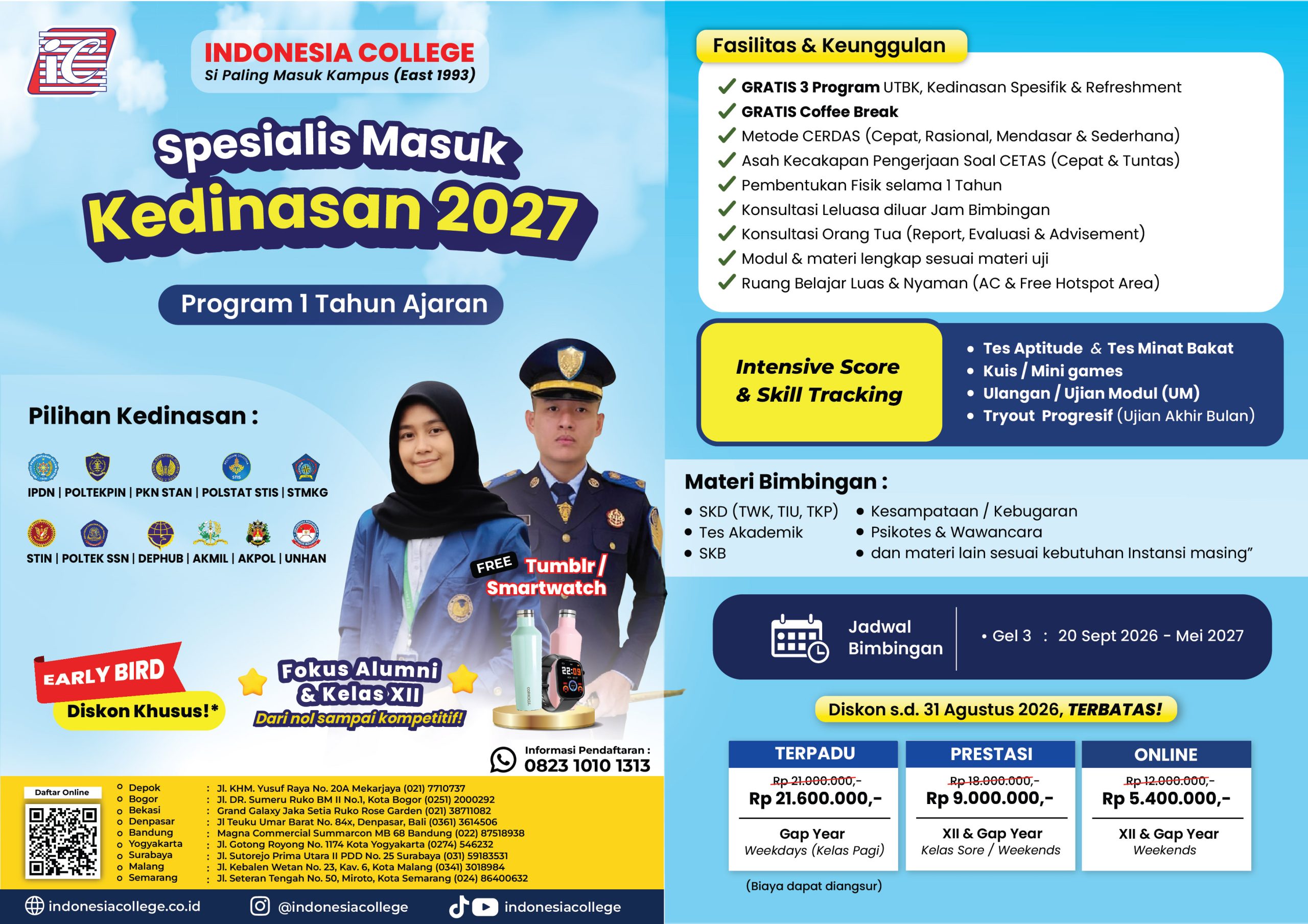 Bimbel Kedinasan 1 Tahun Ajaran 2027